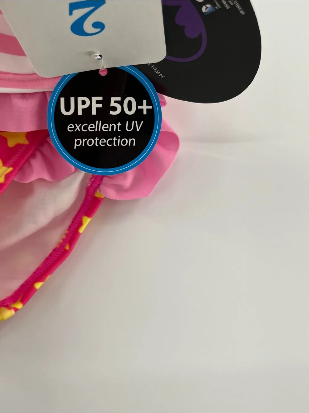 NEW Future Batgirl Pink and Yellow Girls' 18 Months Swim Set with Bat Emblem